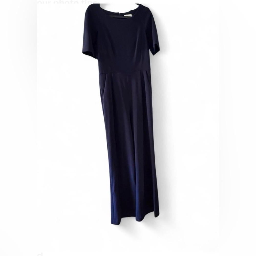 Navy Blue Calvin Klein Romper Corporate Office Powersuit Old Money Preppy Formal